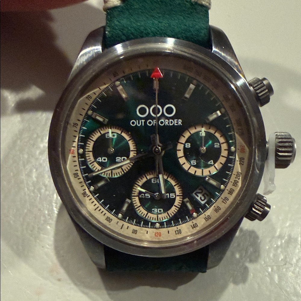 Out of Order Green Chronograph Watch